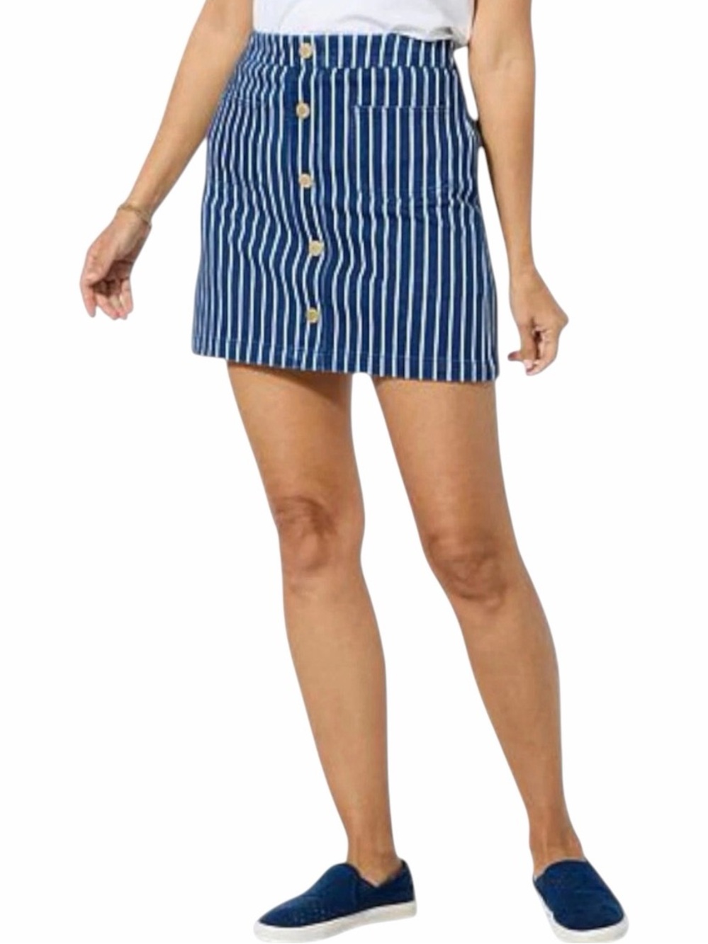 DG2 by Diane Gilman•Super Stretch Knit Denim Skort Skirt